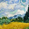 Iordache Cezar - Campuri de grau cu chiparosi - Vincent van Gogh